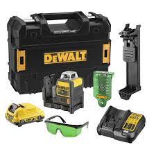 DEWALT DCE0822D1G-QW Tracciatore laser con raggio verde a 2 punti con 1 batteria 10.8V 2.0Ah, classe 2