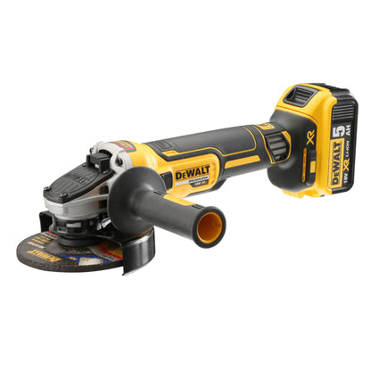 DEWALT DCG405P3-QW 18V Li-ion Brushless Angle Grinder, 125mm with 3 x 5.0Ah Lithium Ion Batteries