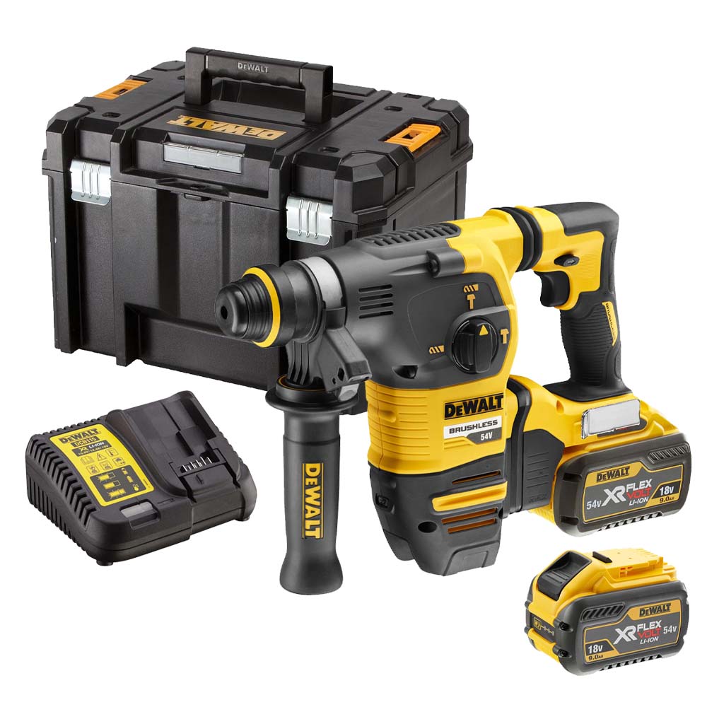DEWALT DCH333X2-QW Tassellatore SDS-Plus 2 batterie Flexvolt 54V 9.0Ah 3.5J