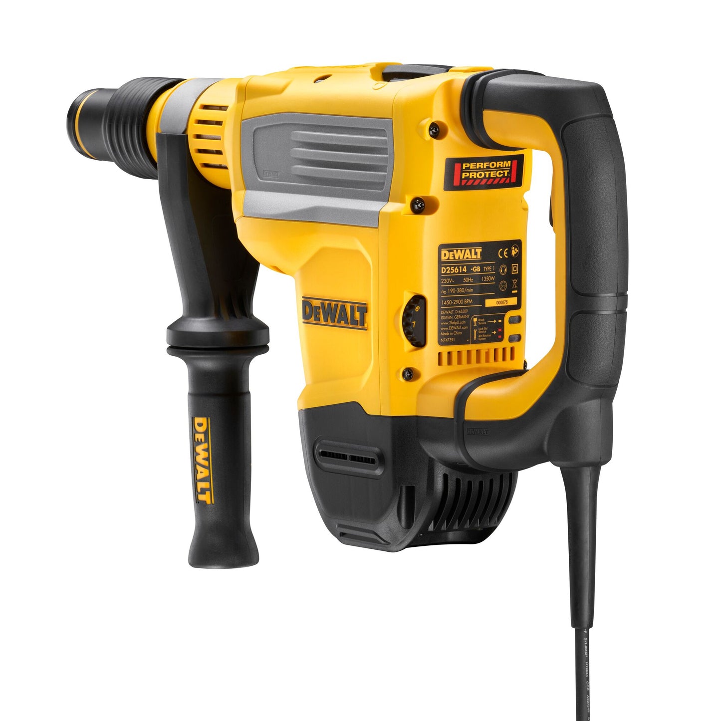 DEWALT D25614K-QS Perforateur burineur SDS-MAX - 10.5J, 1600W, 7kg