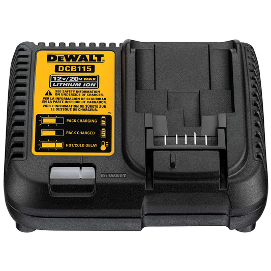 DEWALT DCB115-QW Caricabatterie per Piattaforma XR Litio, per Batterie 10.8V, 14.4V e 18V, fino a 5.0Ah