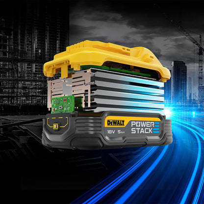 DEWALT DCBP518H2-XJ Kit 2 Batterie 18V XR Litio POWERSTACK 5Ah con celle a sacchetto