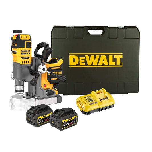 DEWALT DCD1623X2G-QW 18 Volt Akku-Magnetbohrmaschine mit 2x18/54V 9,0Ah Flexvolt G-Serie Akkus