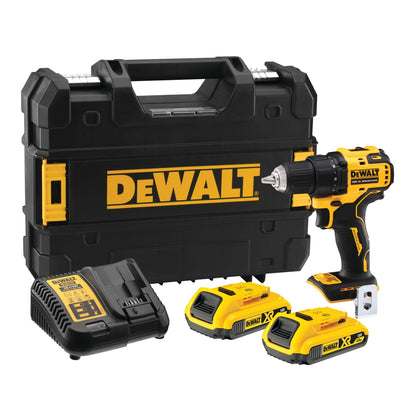 DEWALT DCD708D2T-QW 18V XR Brushless Compact Drill Driver with 2 x 2Ah Lithium Ion Batteries and Kit Box