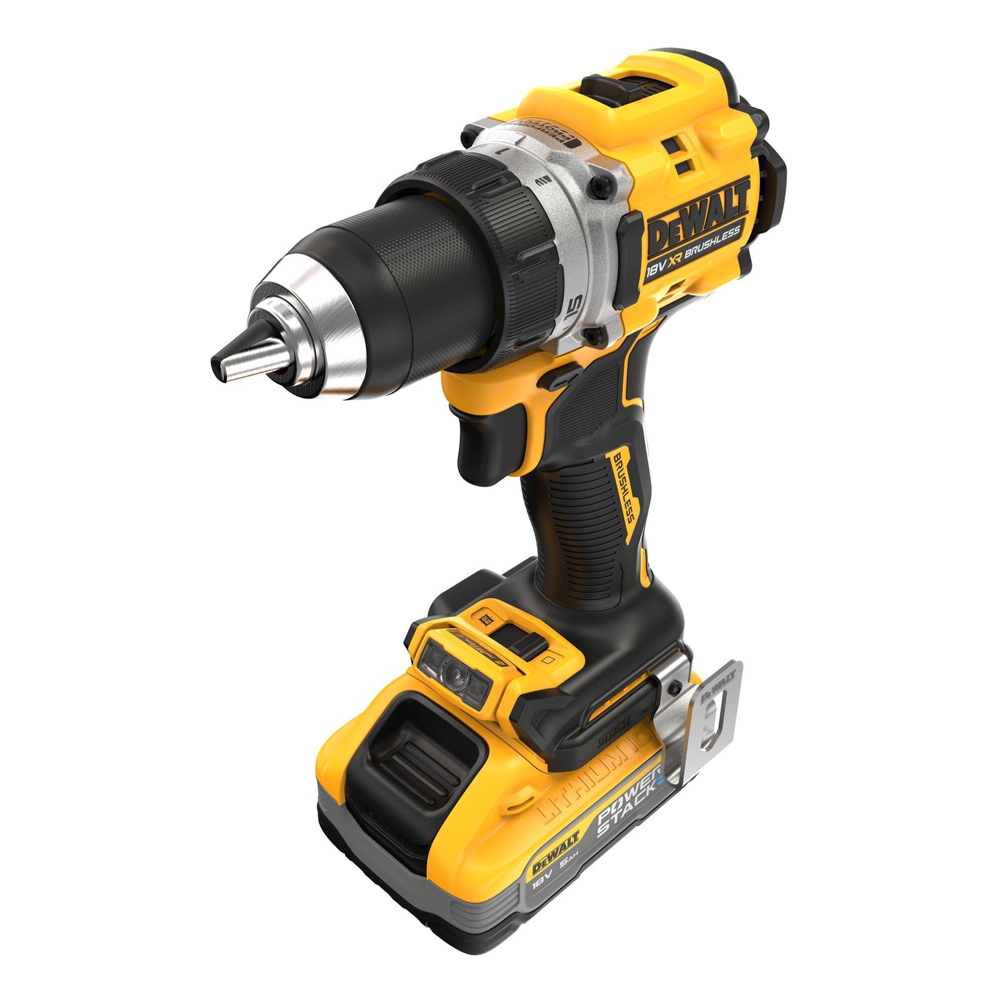 DEWALT DCD800H2T-QW Trapano avvitatore brushless 2 velocità con 2 batterie Powerstack 5.0Ah