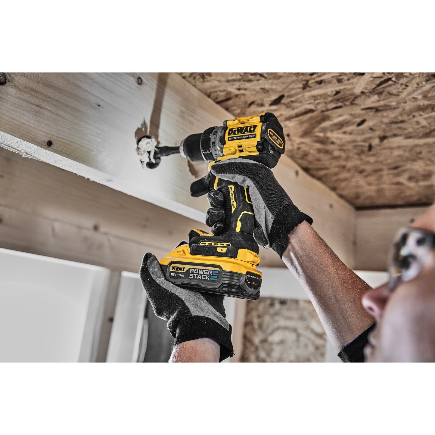 DEWALT DCD800H2T-QW Trapano avvitatore brushless 2 velocità con 2 batterie Powerstack 5.0Ah