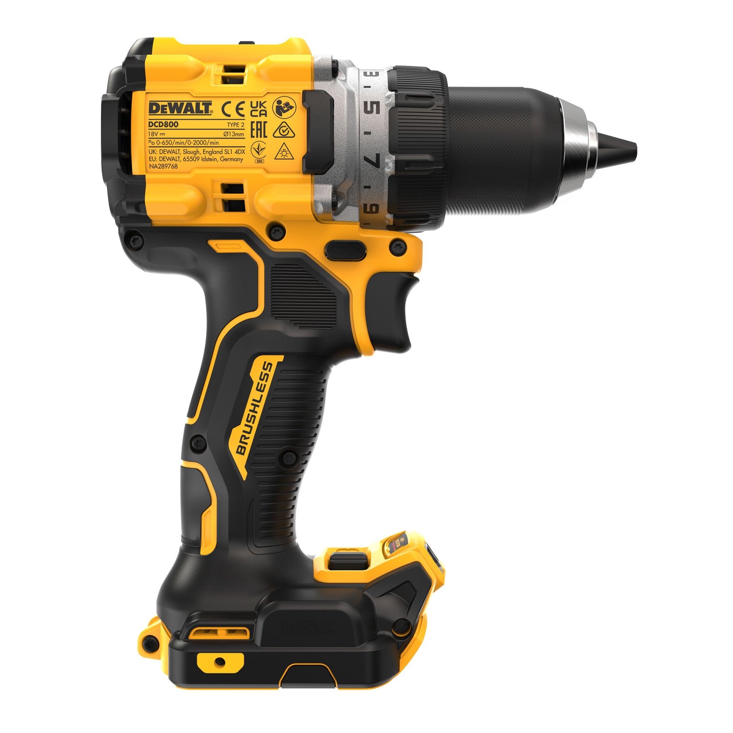 DEWALT DCD800NT-XJ 18V Akku-Bohrschrauber, ohne Akkus und Ladegerät