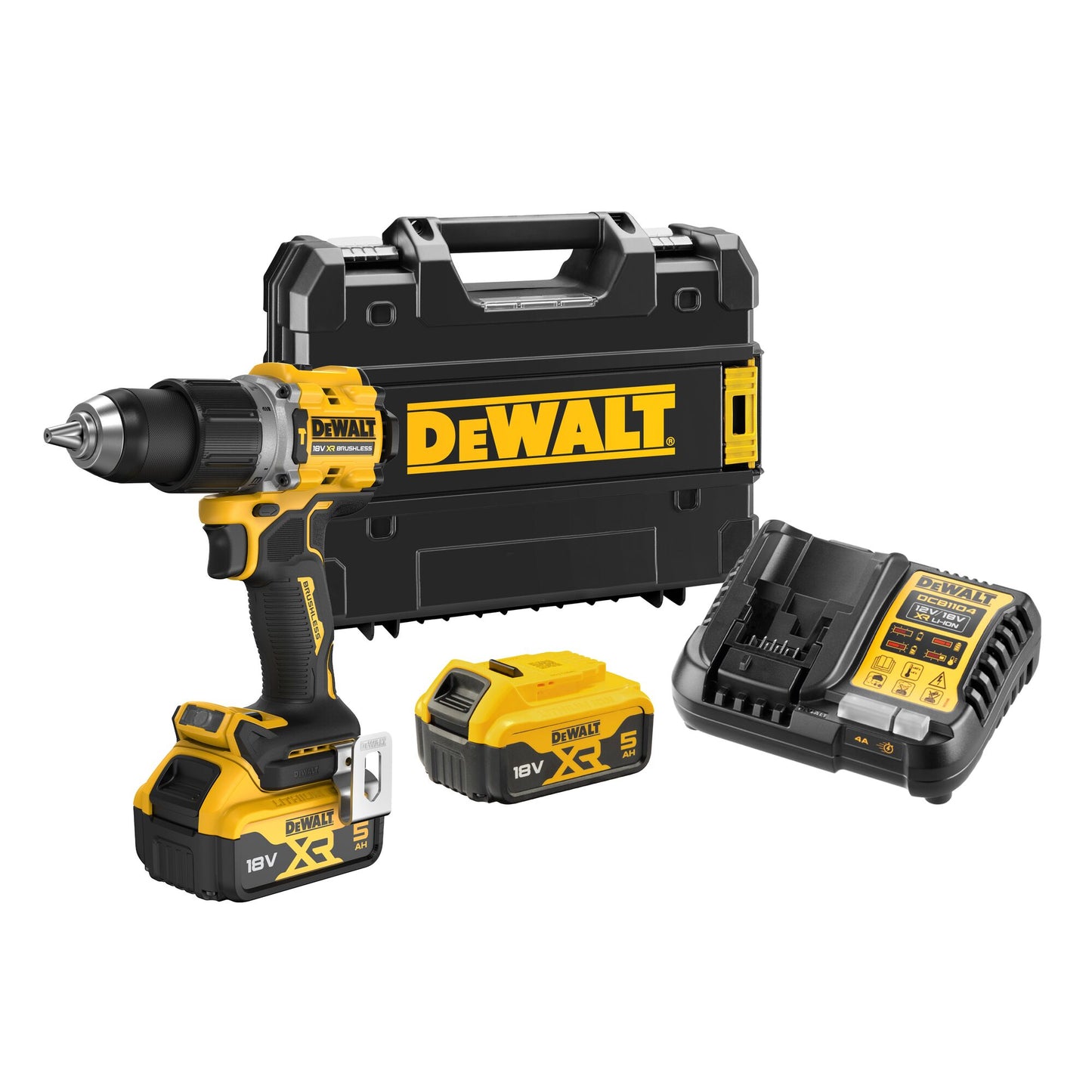 DEWALT DCD805P2T-QW 18V Akku-Schlagbohrschrauber (bürstenlos) mit 2 Akkus 18V ​​5,0Ah