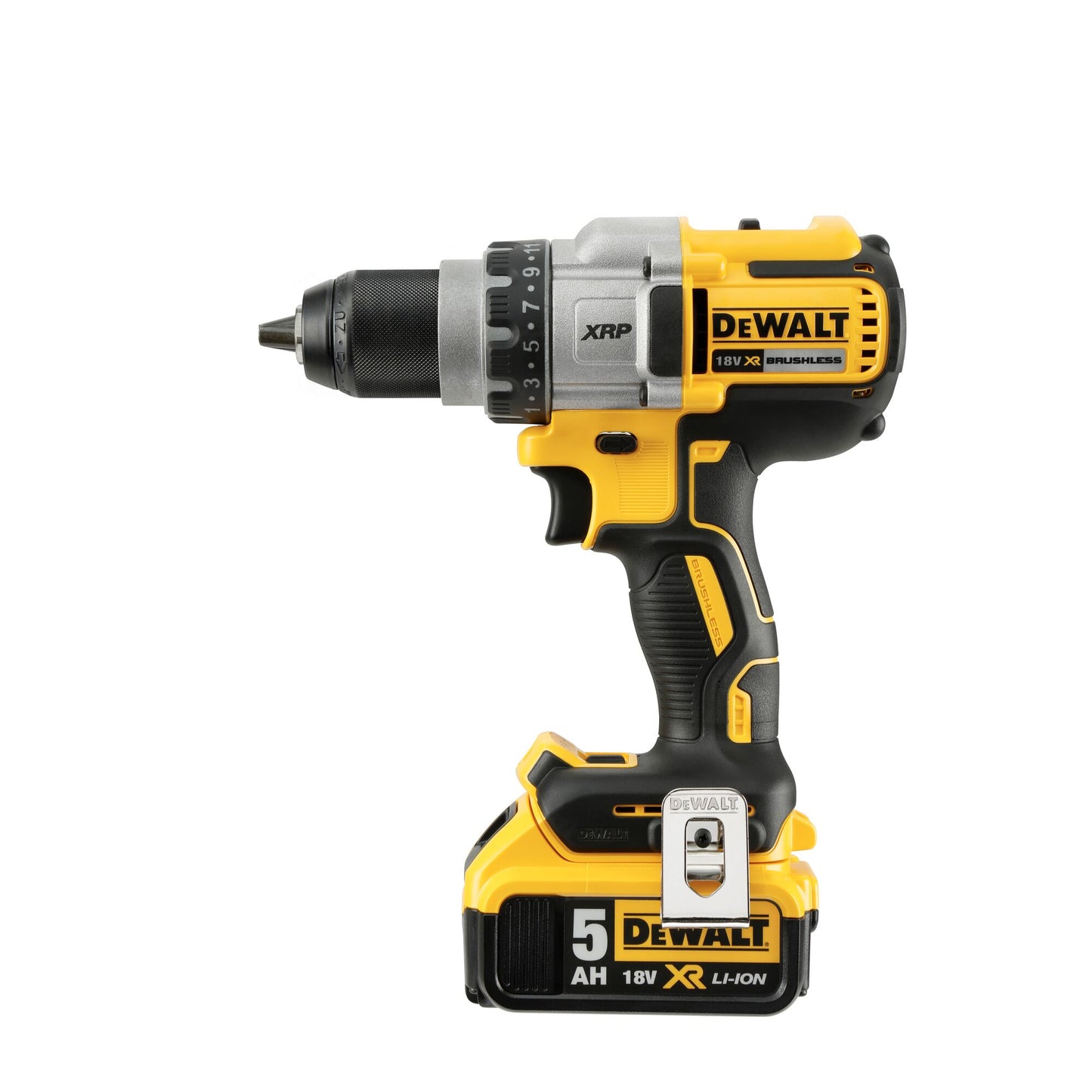 DEWALT DCD991P2-QW 18V Akku-Dreigang-Bohrschrauber (bürstenlos), 2 Akkus 18V 5,0Ah