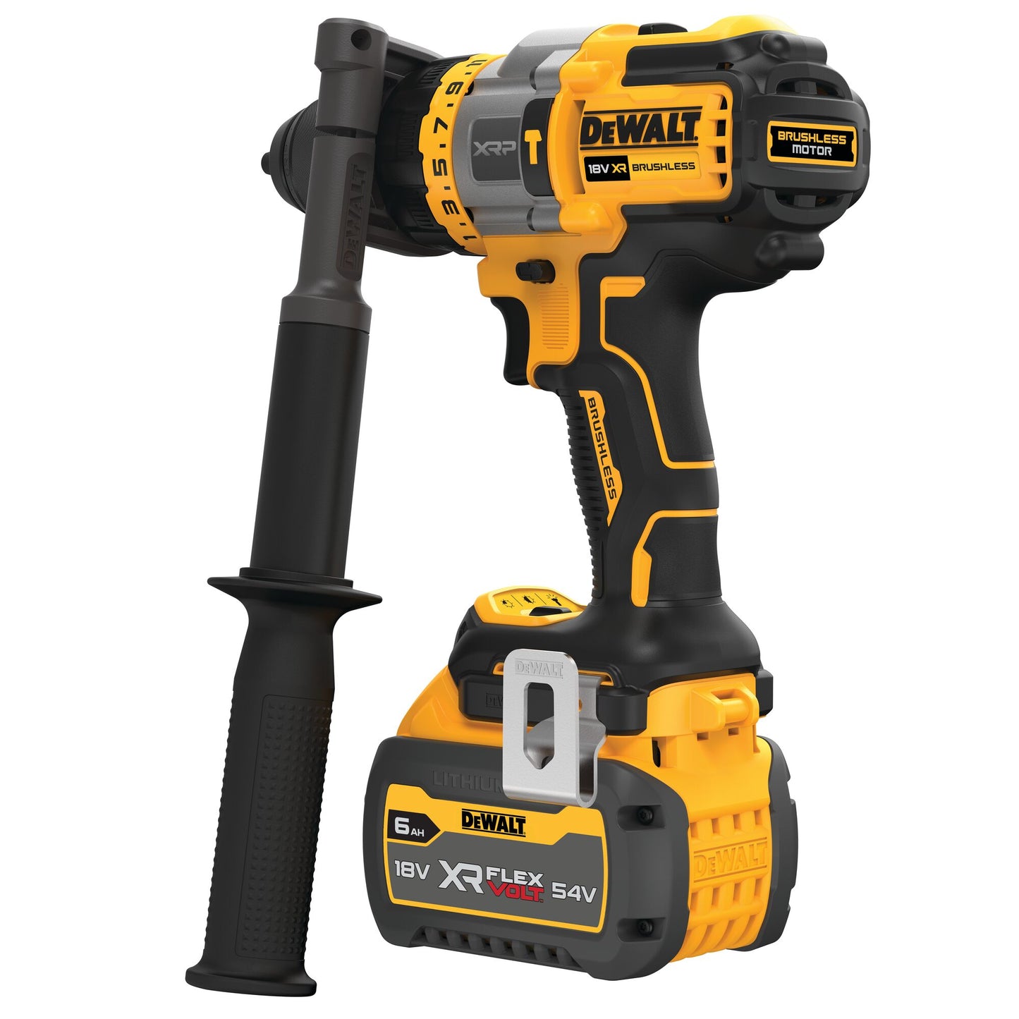 DEWALT DCD999T1-QW 18/54V XR Hammer Drill Driver with 1 x 6Ah Flexvolt Lithium Ion Battery