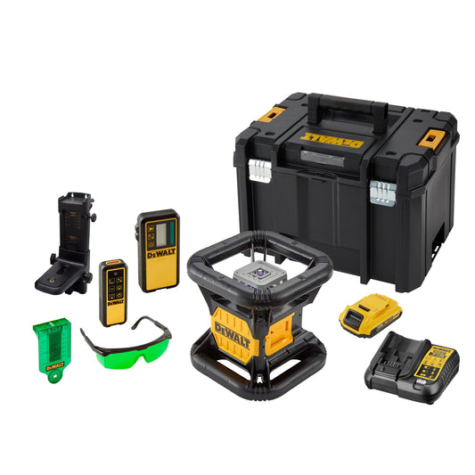 DEWALT DCE079D1G-QW Laser rotante 1 batteria 18V 2.0Ah, raggio verde