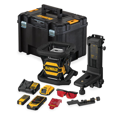DEWALT DCE080D1RS-QW 18V XR Tool Connect Red Rotary Laser with 1 x 2Ah Lithium Ion Battery