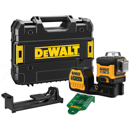 DEWALT DCE089NG18-XJ Laser multilinea con raggio verde3X360°, senza batterie e caricabatterie.