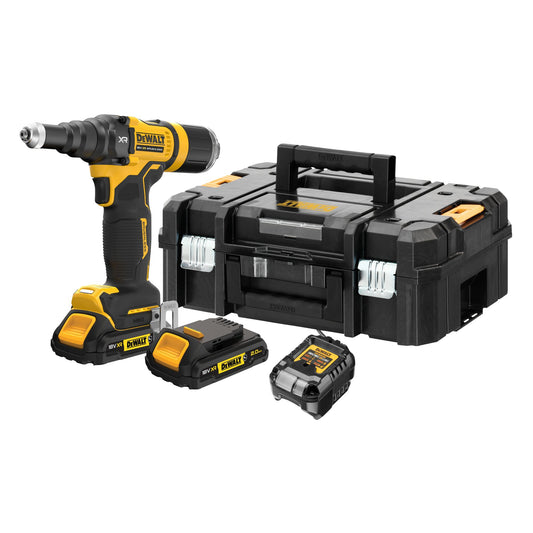 DEWALT DCF403D2GT-QW Rivettatrice 4.8mm XR con 2 batterie serie "G" 18V 2.0Ah