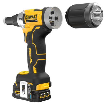 DEWALT DCF414E2GT-QW Rivettatrice 6.4mm con 2 batterie XR 18V Powerstack serie G