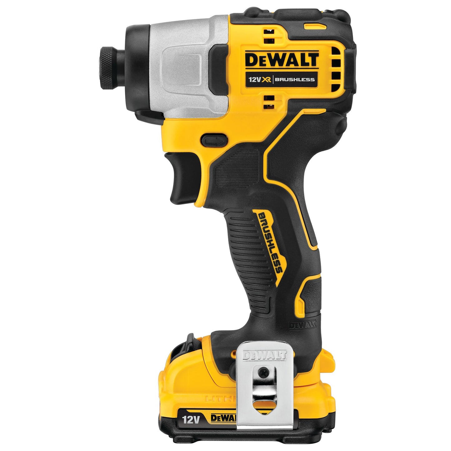 DEWALT DCF801D2-QW 12V XR Brushless Sub-Compact Impact Driver with 2 X 2Ah Lithium Ion Batteries