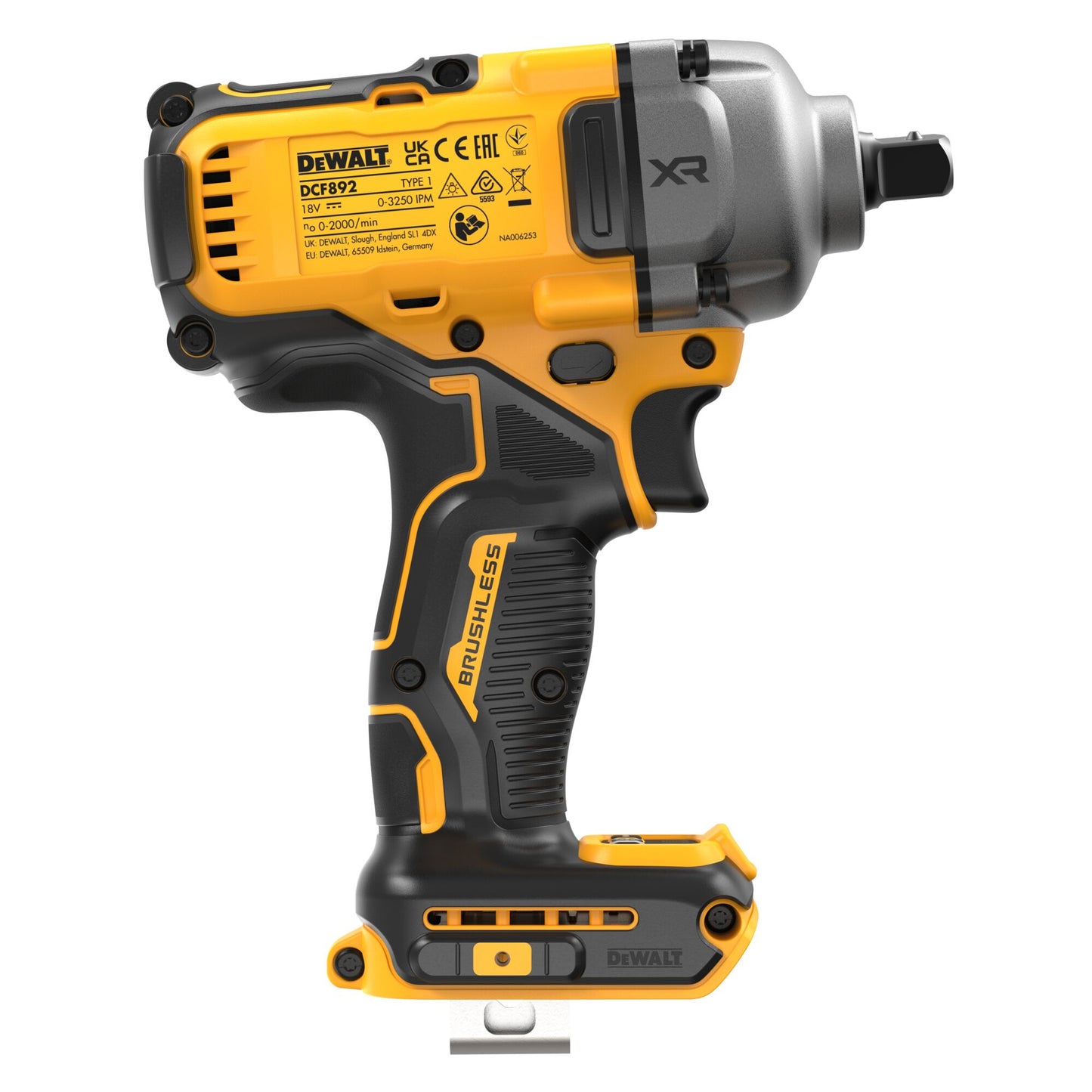 DEWALT DCF891NT-XJ Llave de impacto de alta potencia 18v 1/2", sin batería ni cargador