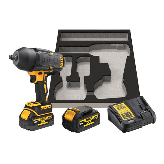DEWALT DCF900P2G-QW Avvitatore ad impulsi alta potenza 4 modalità, 2 batterie 18V 5.0Ah serie G, brushless, 1/2”