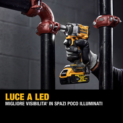 DEWALT DCF921E2T-QW Avvitatore ad impulsi compatto 1/2" con 2 batterie 18V Powerstack