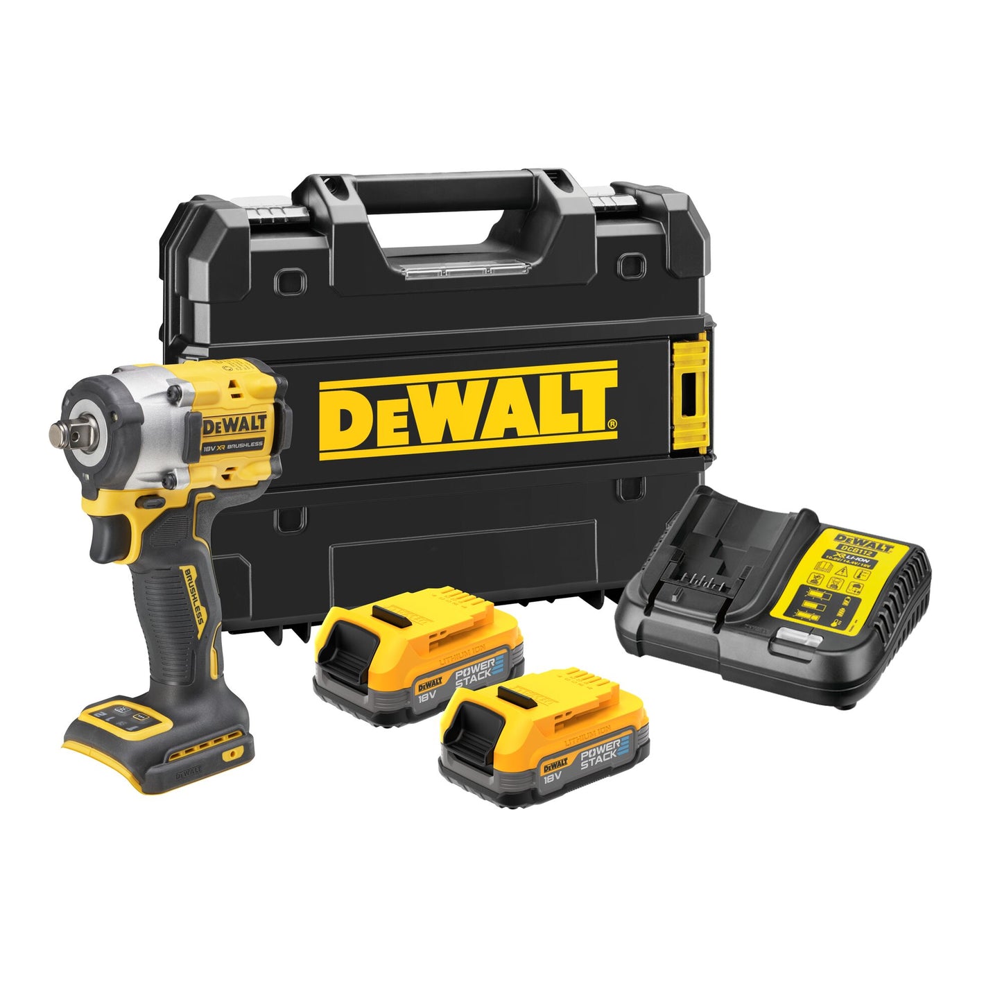 DEWALT DCF921E2T-QW Avvitatore ad impulsi compatto 1/2" con 2 batterie 18V Powerstack