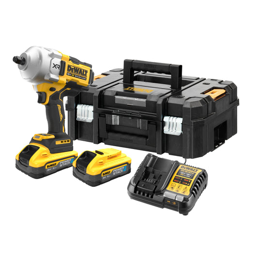 DEWALT DCF961H2T-QW Avvitatore ad impulsi 1/2” con 2 batterie 18V Powerstack 5Ah