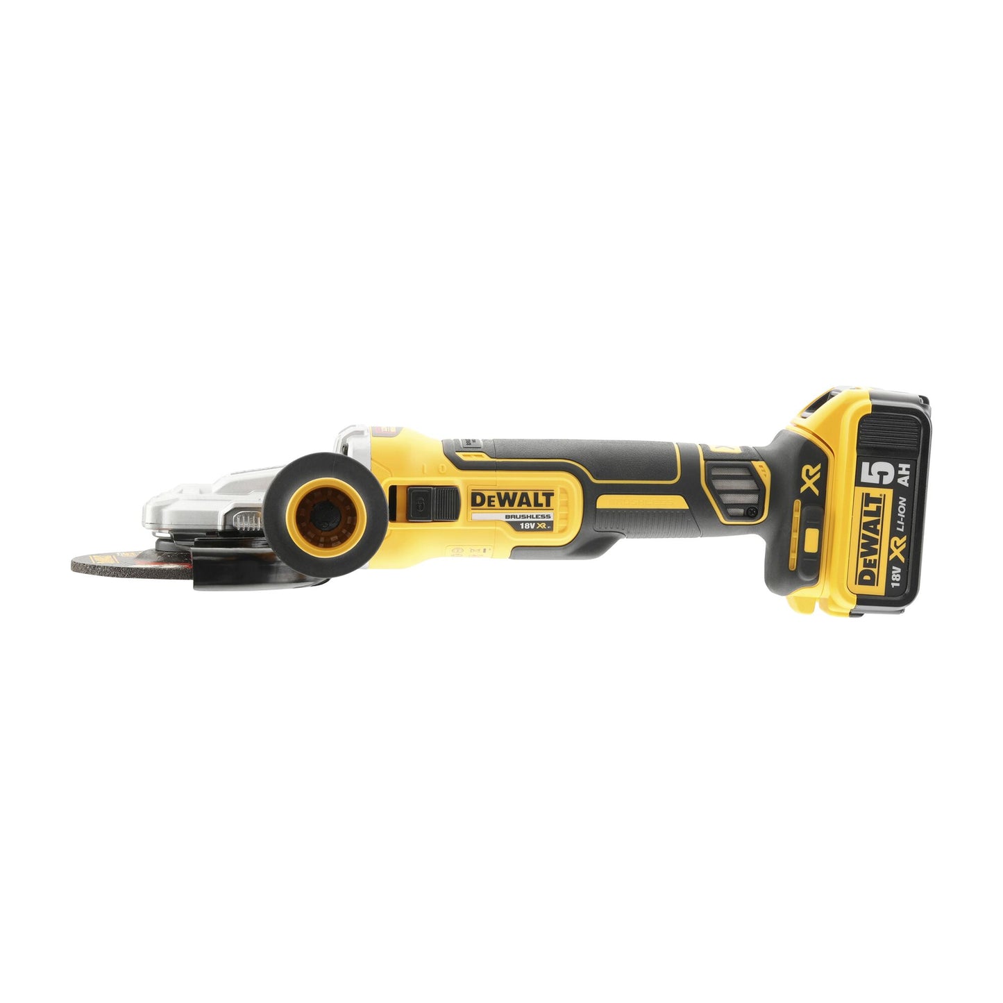DEWALT DCG405FN-XJ 18 Volt Akku-Flachkopf-Winkelschleifer 125mm, ohne Akkus und Ladegerät, ohne Akkus und Ladegerät