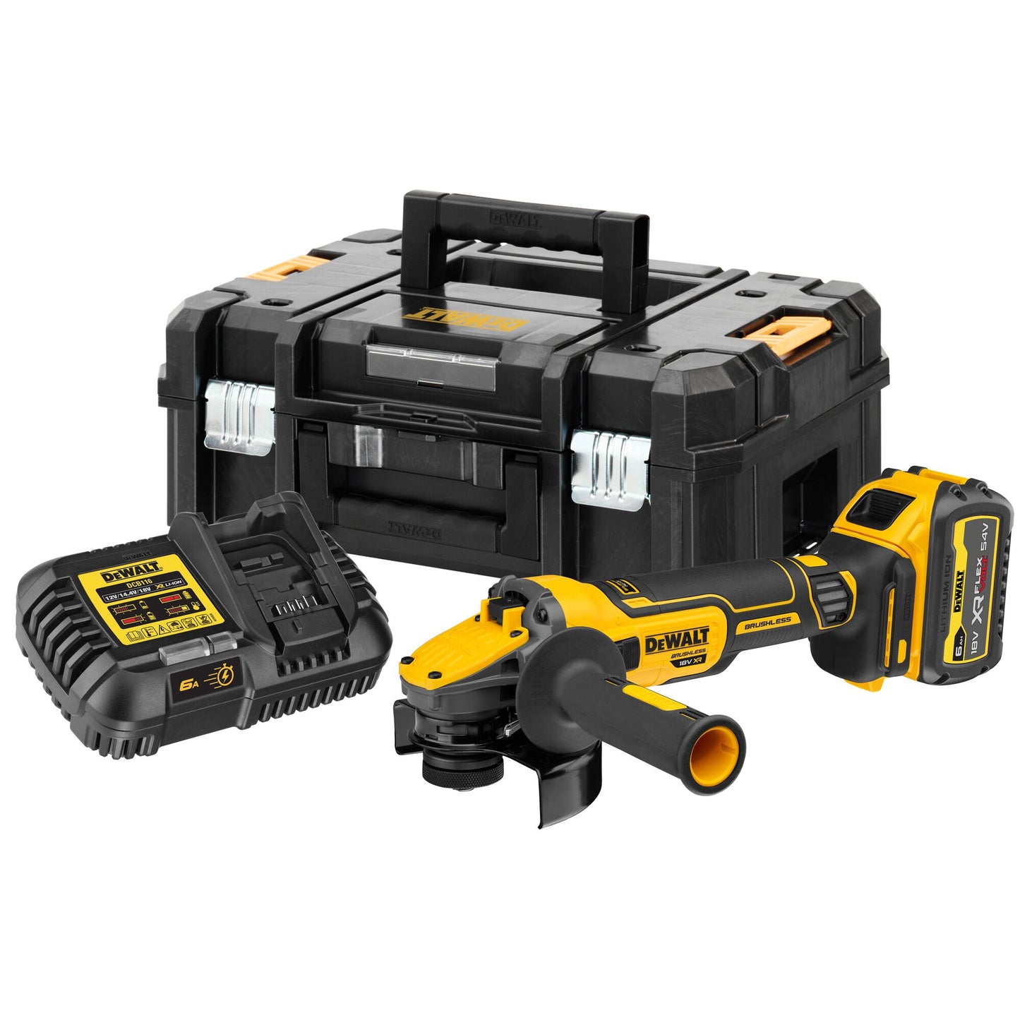 DEWALT DCG409T1-QW 18/54V XR 125mm Angle Grinder with 1 x 6Ah Flexvolt Lithium Ion Battery