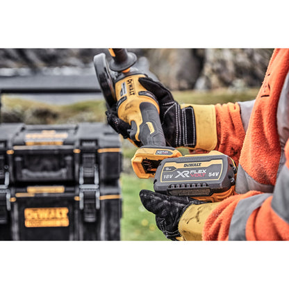 DEWALT DCG418X2-QW 18/54V XR 125mm Angle Grinder with 2 x 9.0Ah Flexvolt Battery