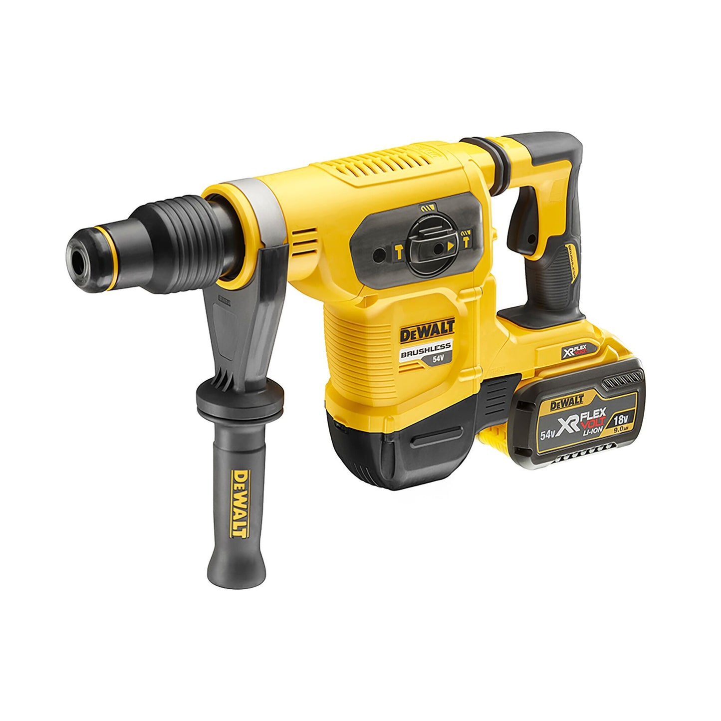 DEWALT DCH481X2-QW 18/54V XR 40mm SDS-Max Hammer Drill with 2 x 9Ah Flexvolt Batteries