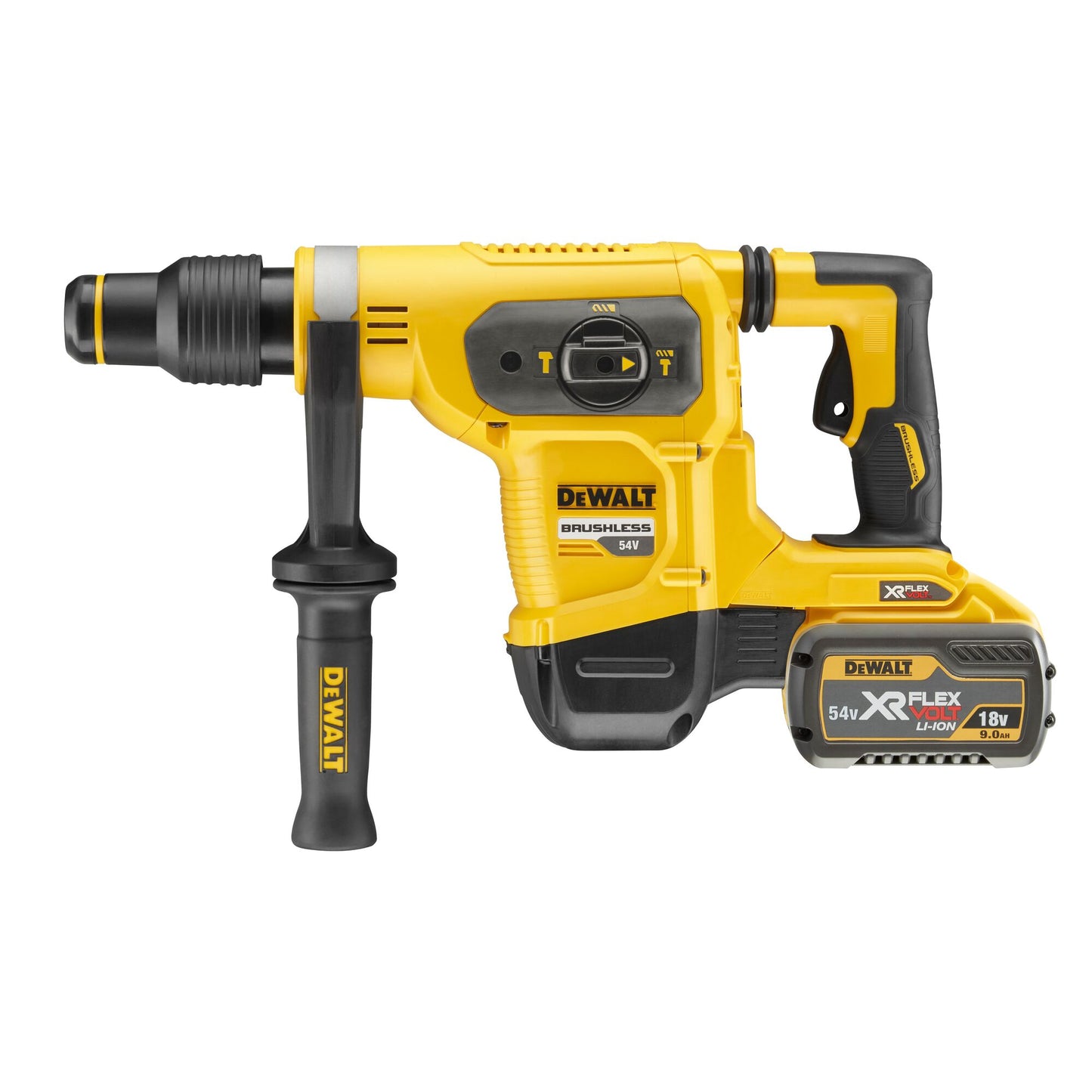 DEWALT DCH481X2-QW 18/54V XR 40mm SDS-Max Hammer Drill with 2 x 9Ah Flexvolt Batteries