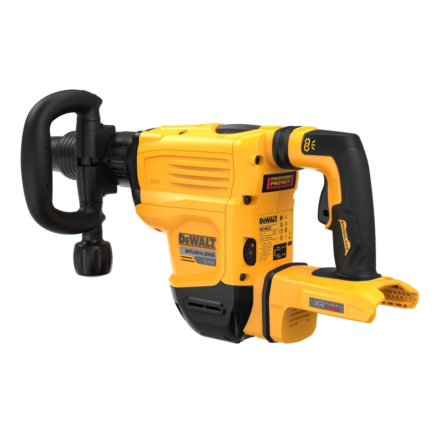 DEWALT DCH832N-XJ Martello demolitore SDS-Max 54V XR Flexvolt, 10.5J, senza batterie e caricabatteria