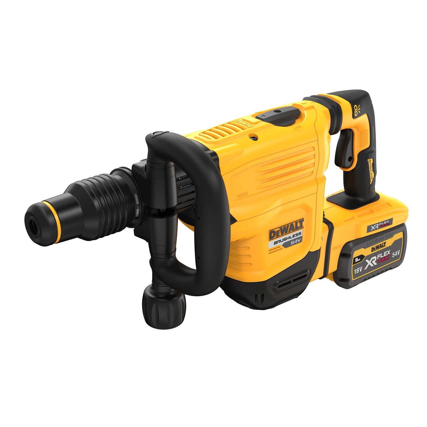 DEWALT DCH832X2-QW 18/54V XR SDS-Max Chipping Hammer with 2 x 9Ah Flexvolt Lithium Ion Batteries