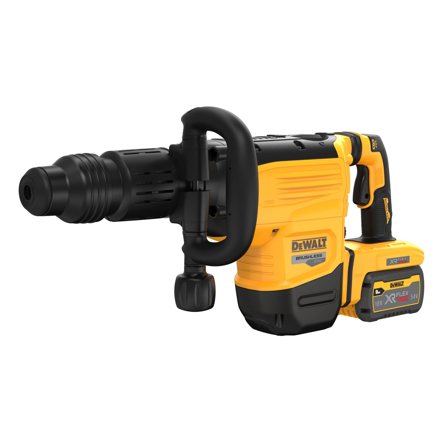DEWALT DCH892X2-QW 18/54V XR SDS-Max Chipping Hammer with 2 x 9Ah Flexvolt Lithium Ion Batteries