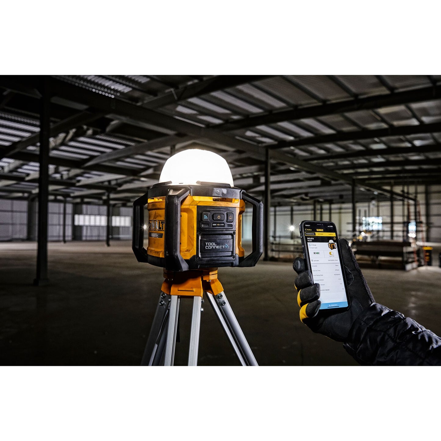 DEWALT DCL074-XJ Éclairage de chantier LED 18V avec faisceau à 360°, sans batterie ni chargeur
