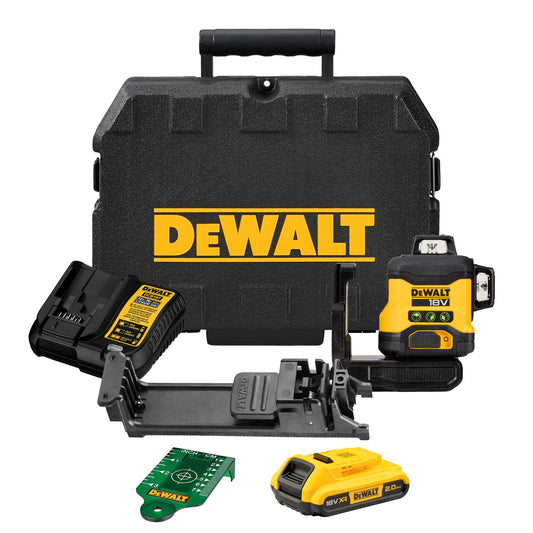 DEWALT DCLE34031D1-QW Laser multilinea con raggio verde classe 2 (510-530nm). 1 batteria XR litio 18V 2Ah