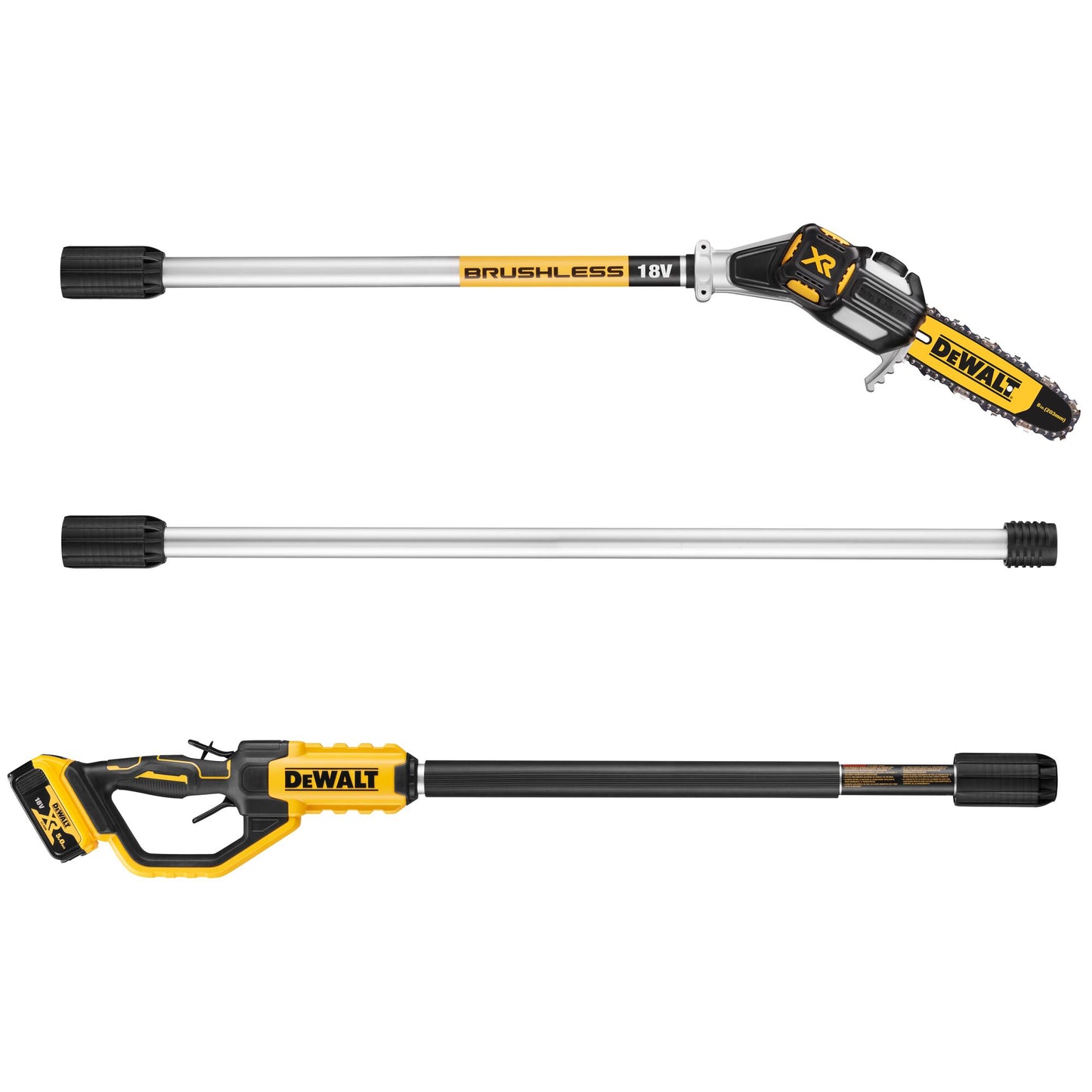 DEWALT DCMPS567P1-QW 18 Volt Akku-Hochentaster (bürstenlos), 1 Akku 18V 5,0Ah