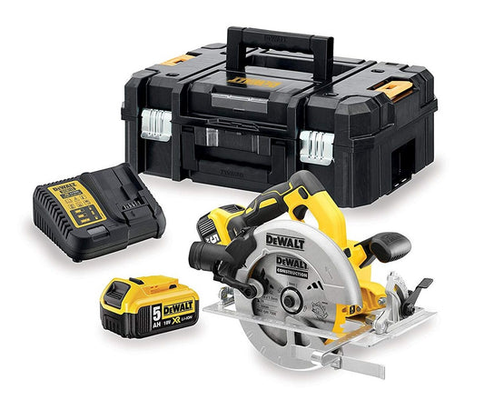 DEWALT DCS570P2-QW Sega circolare 180mm brushless con 2 batterie 18V 5.0Ah