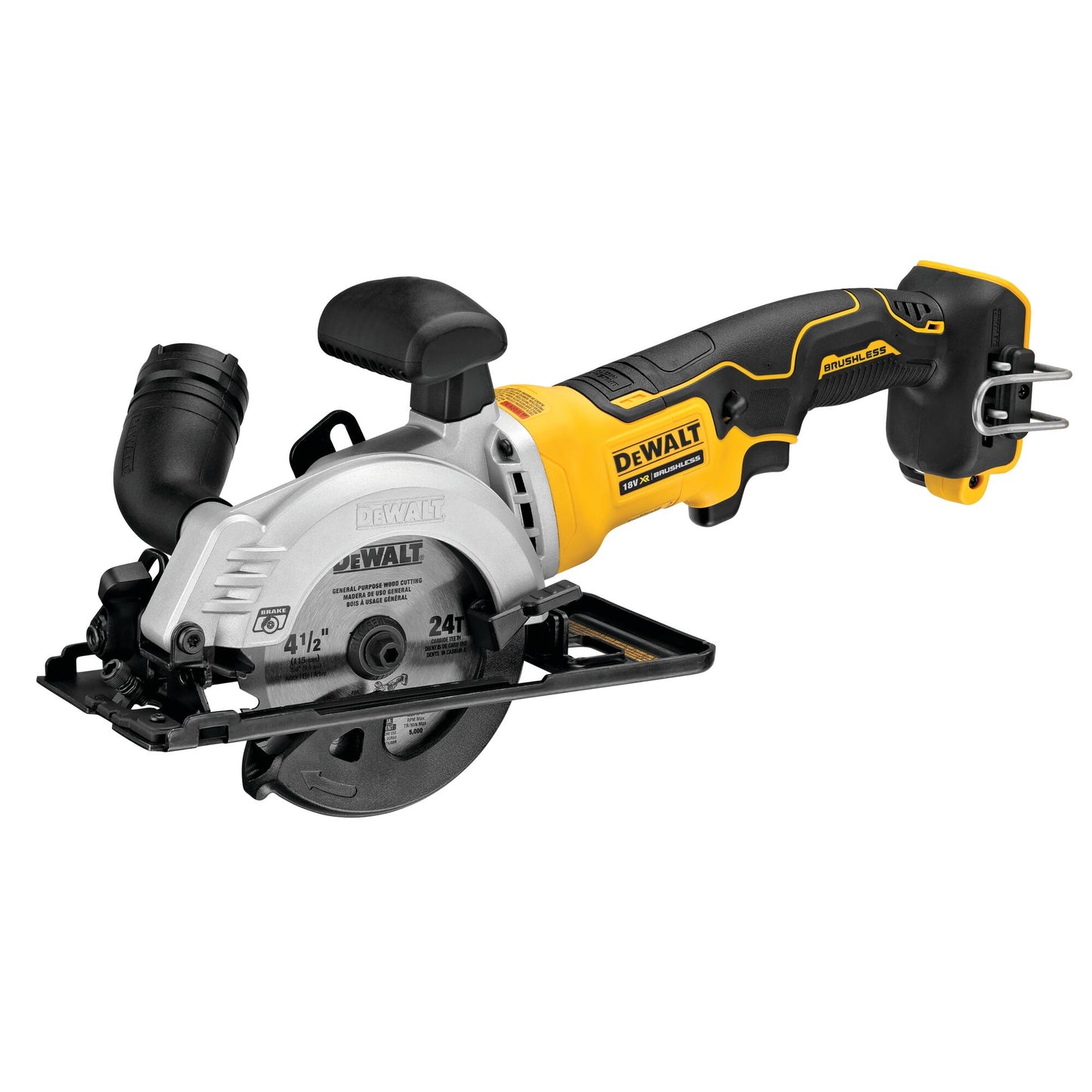 DEWALT DCS571NT-XJ Sierra Circular de mano sin escobillas 18V sin batería/cargador