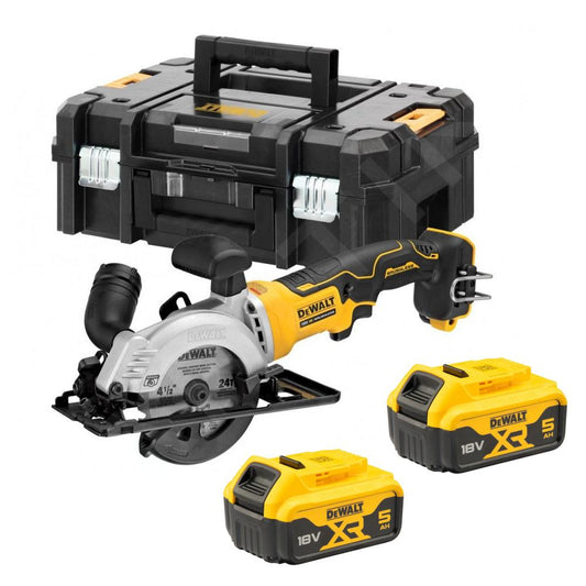 DEWALT DCS571P2-QW Sega circolare compatta 2 batterie 18V XR 5.0Ah