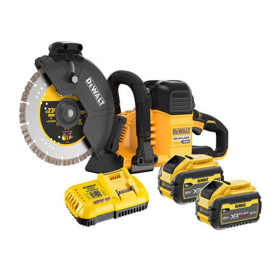 DEWALT DCS691X2-QW Troncatore 2 batterie 54V Flexvolt 9.0Ah 230 mm