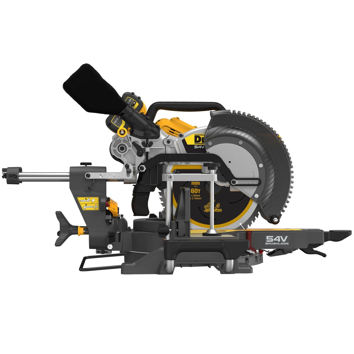 DEWALT DCS781X2-QW Troncatrice radiale 305 mm doppia inclinazione 2 batterie Flexvolt 18/54V 9.0Ah