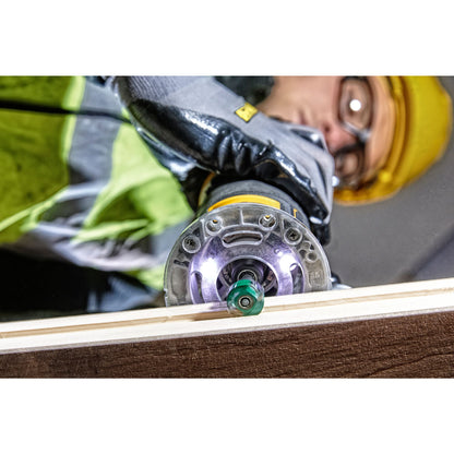 DEWALT DCW604P2-QW 18V XR Brushless 8mm (1/4") Router with 2 x 5Ah Lithium Ion Batteries