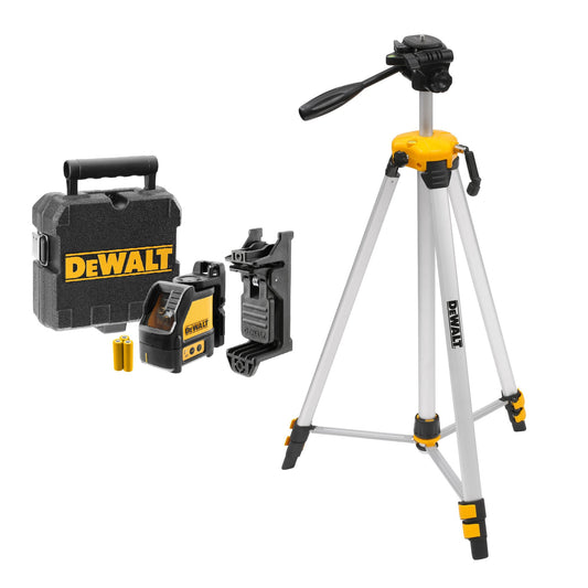 DEWALT DW088KTRI-XJ Livella laser linea verticale e orizzontale - Raggio rosso + Treppiede in alluminio