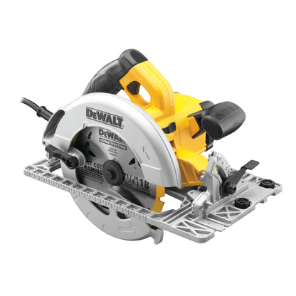 DEWALT DWE576K-QS Sierra Circular 1.600W - 65mm prof. - Ø190mm + maletín (con base para rail)