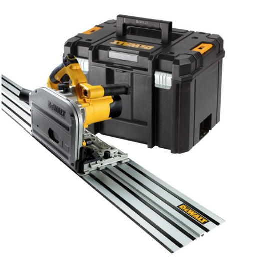 DEWALT DWS520KTR-QS Sega ad affondamento 165mm 1300W + guida 1,5m