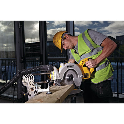 DEWALT DWS778-QS Troncatrice radiale compatta 250mm 1850W+ Sistema tracciatura XPS