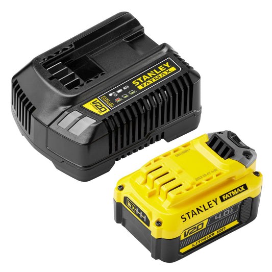 STANLEY FATMAX SFMCB14M1-QW Kit batteria 4.0Ah e caricabatteria V20