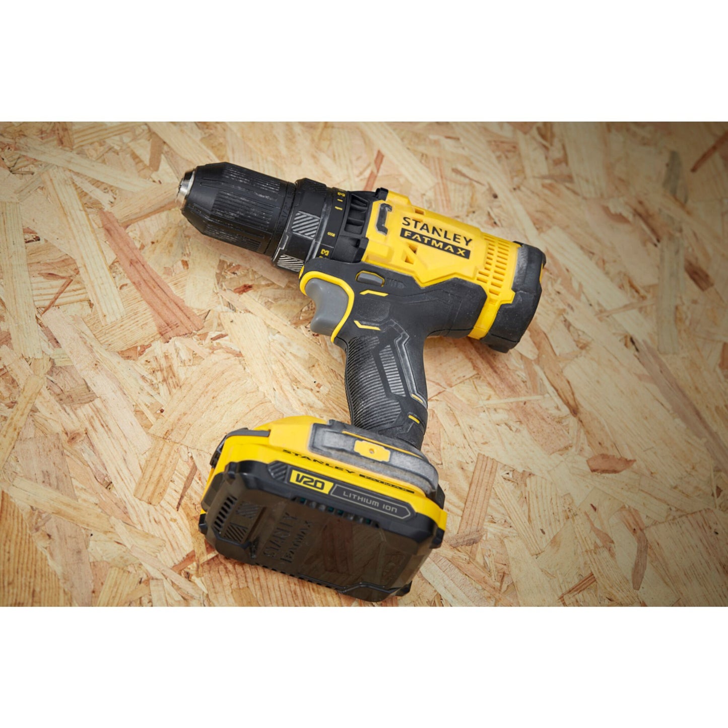 STANLEY FATMAX SFMCD700C2K-QW V20 Cordless Drill Driver with 2 x 1.5Ah Lithium Ion Batteries and Kit Box