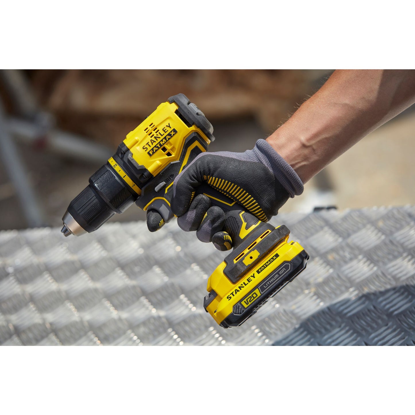 STANLEY FATMAX SFMCD710C2K-QW V20 Cordless Brushless Drill Driver with 2 x 1.5Ah Lithium Ion Batteries and Kit Box