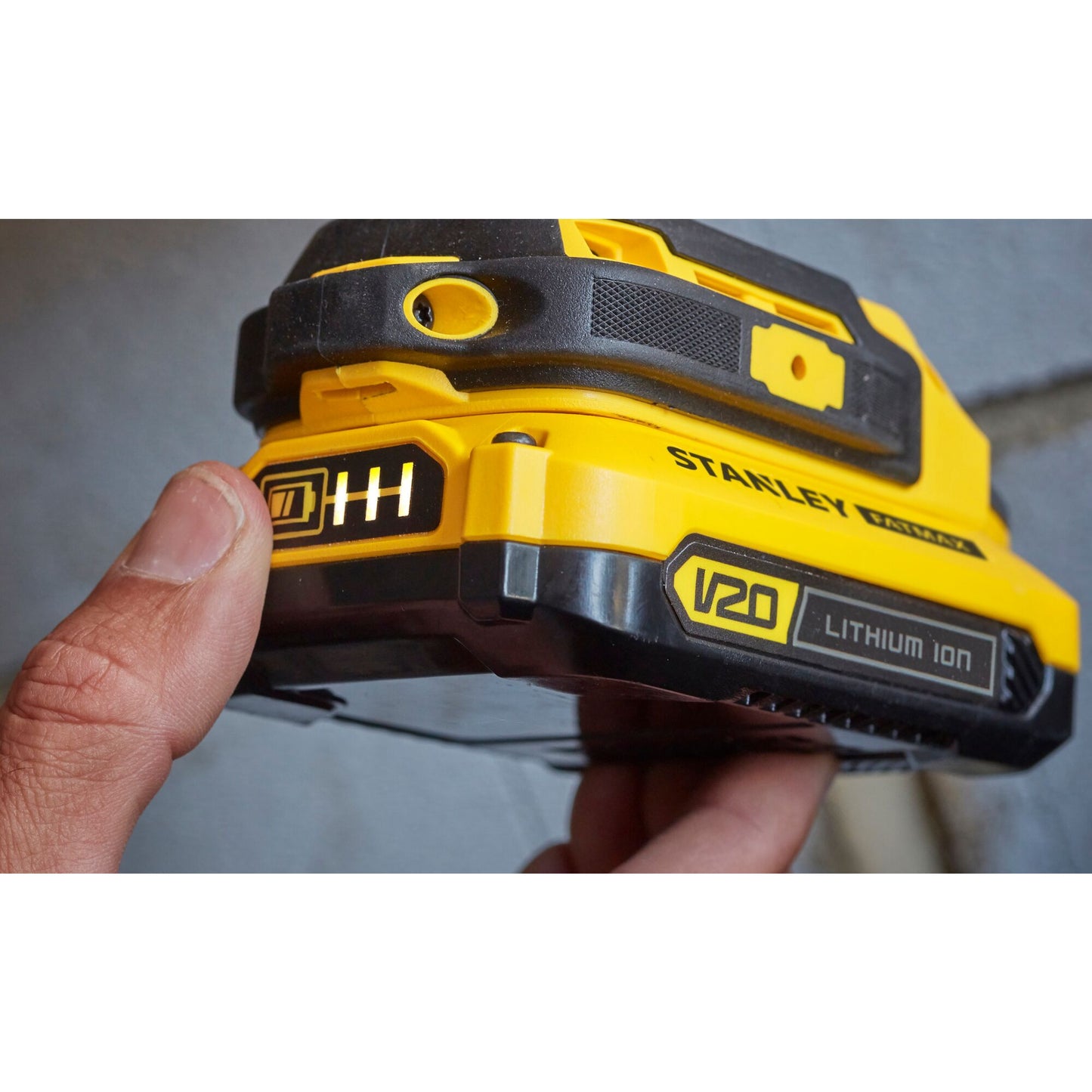STANLEY FATMAX SFMCD711D22-QW V20 Cordless Hammer Drill with 2 x 2.0Ah Lithium Ion Battery and Kit Box